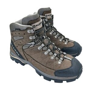 Scarpa ZG GTX Hiking Boots Womens 9 Mens 8 Brown Nubuck Gore-Tex Vibram Trail